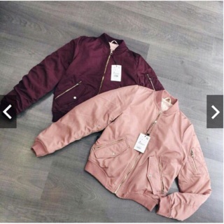 Áo khoác nữ bomber jacket Pull and Bear