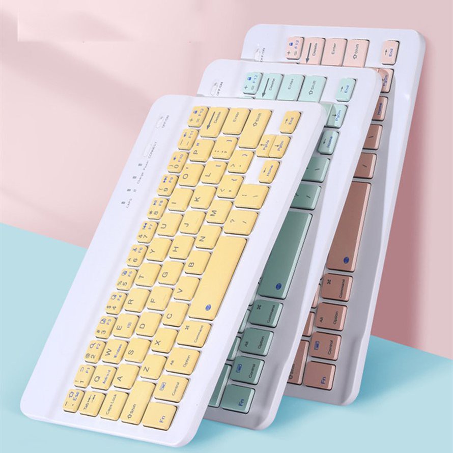 Bàn phím 7/10 Inch+chuột không dây  Bộ bàn phím và chuột máy tính Bluetooth nhỏ gọn cho iP/iPad/máy tính bảng /điện thoại/PC