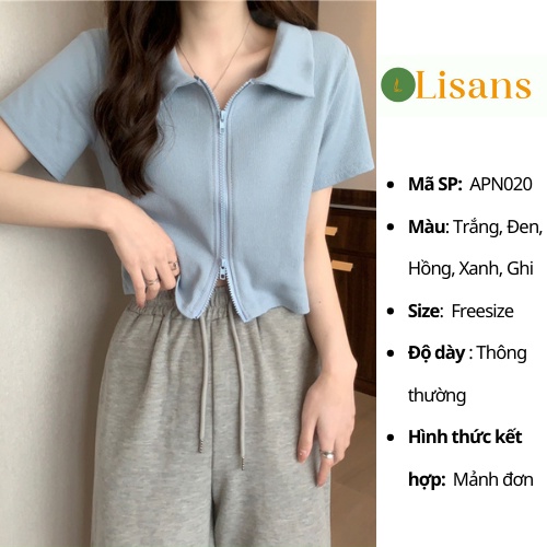 Áo croptop kiểu Hàn Quốc sexy tay ngắn form rộng APN020