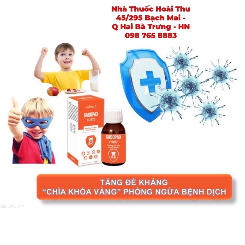 [ Kèm quà tặng ] GADOPAX Forte - Tăng miễn dịch cho bé