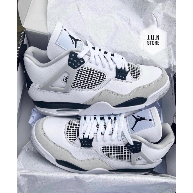 GIÀY JD4 RETRO MILITARY BLACK WHITE ĐEN TRẮNG LAI AU