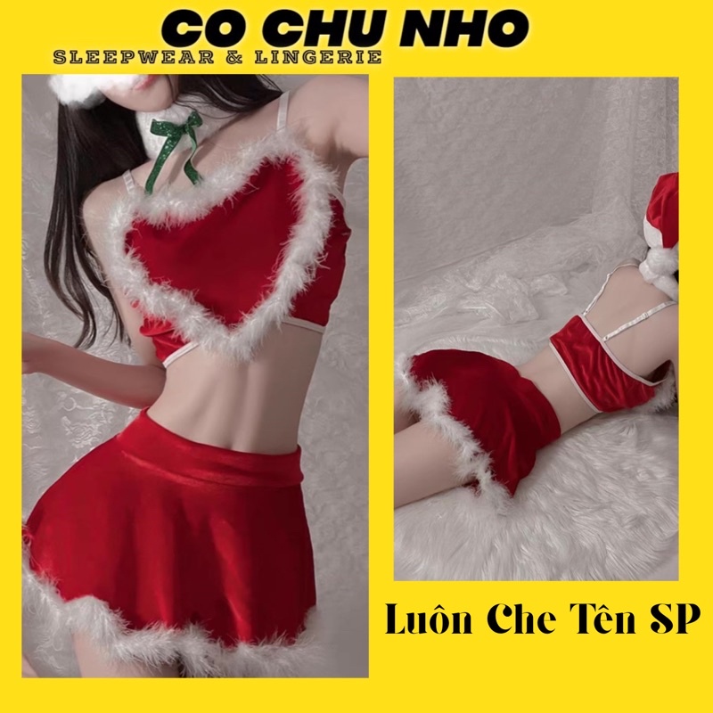 SẴN HÀNG GIAO LIỀN-  LL812 -Cosplay noel Sexy - Nội Y Cho Đêm Giáng Sinh Nóng Bỏng - cochunhochuyensi