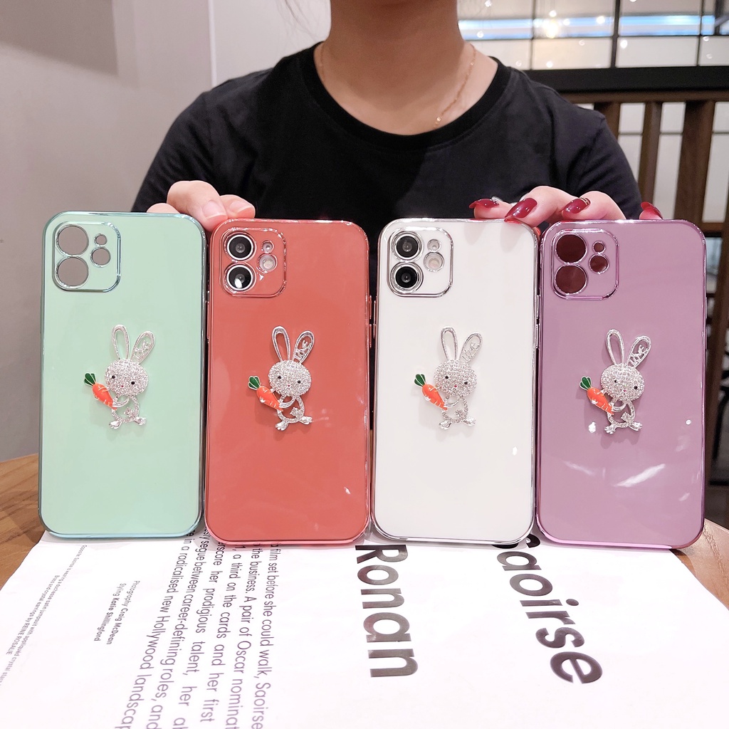 Ốp điện thoại mềm mạ điện xinh xắn cho iPhone 13 Pro Max 12 mini 11 Pro Max X XS XR 7 8 Plus