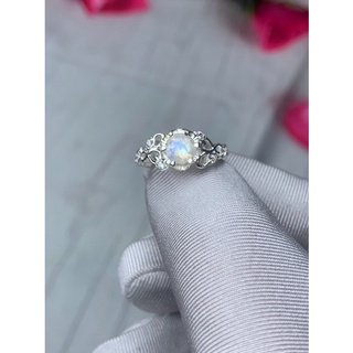 Nhẫn bạc thiết kế đính đá mặt trăng moonstone - Nhẫn bạc 950 May Jewelry