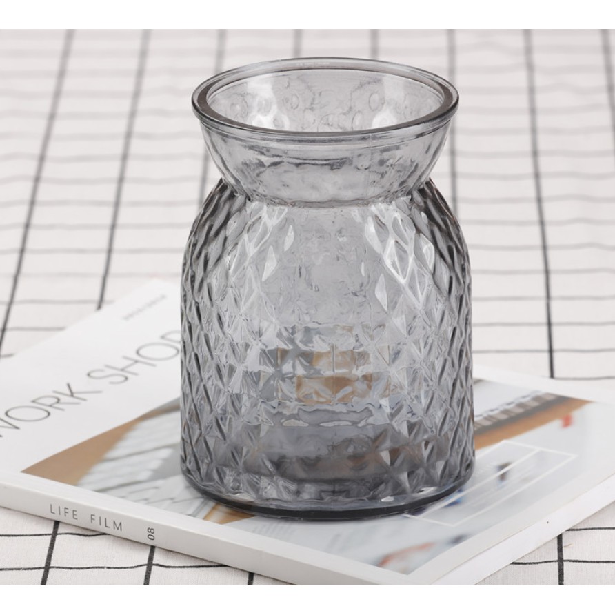 Bình hoa thủy tinh phong cách Bắc Âu 16cm PT004-1 - Lọ Cắm Hoa