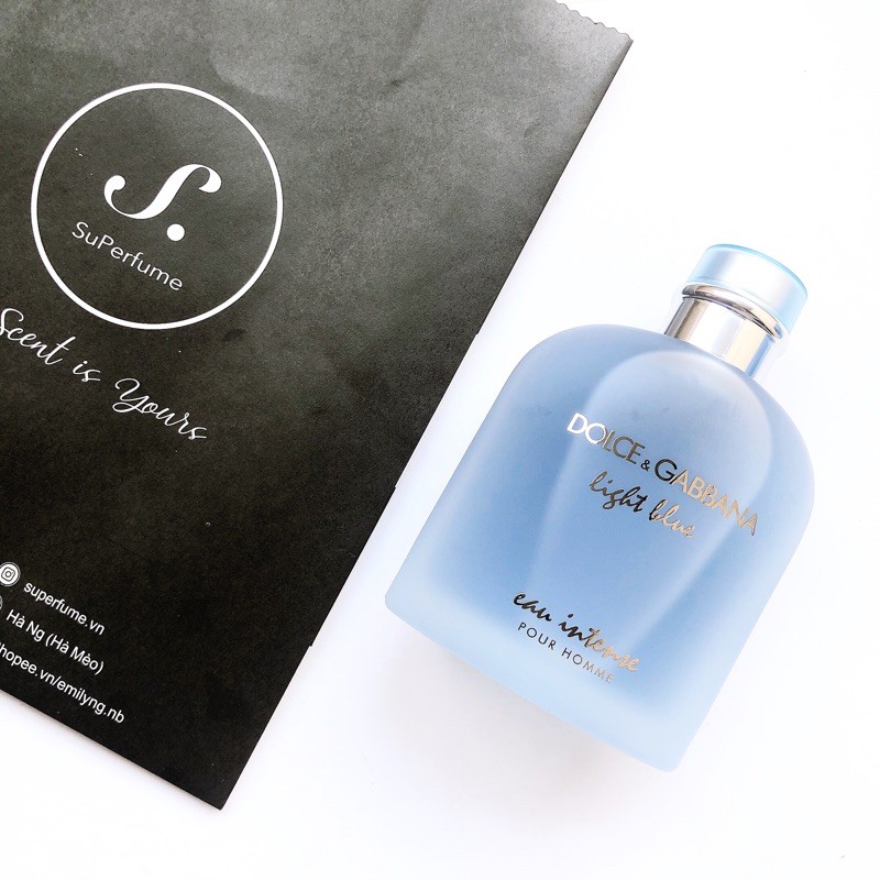 [ Mẫu thử ] Nước hoa tươi mát, nam tính D"G Light Blue Eau intense Pour homme