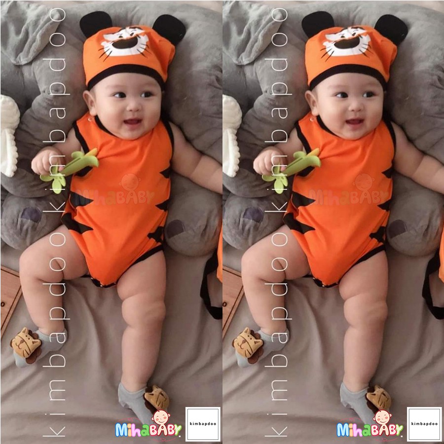 Bộ Bodysuit Chip Cọp Cam Cho Bé - Mihababy - BDS_COP