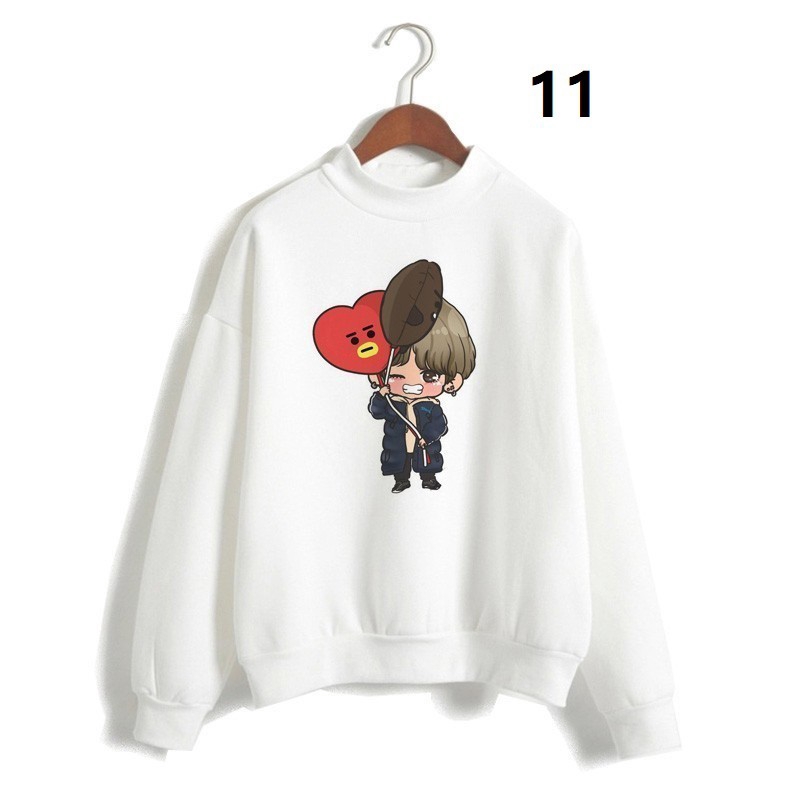 Bts  Spring Autumn Thin Hooded Hoodies Men unisex Fans Supportive Kpop Sweater Áo khoác thun Áo len dài tay áo nỉ