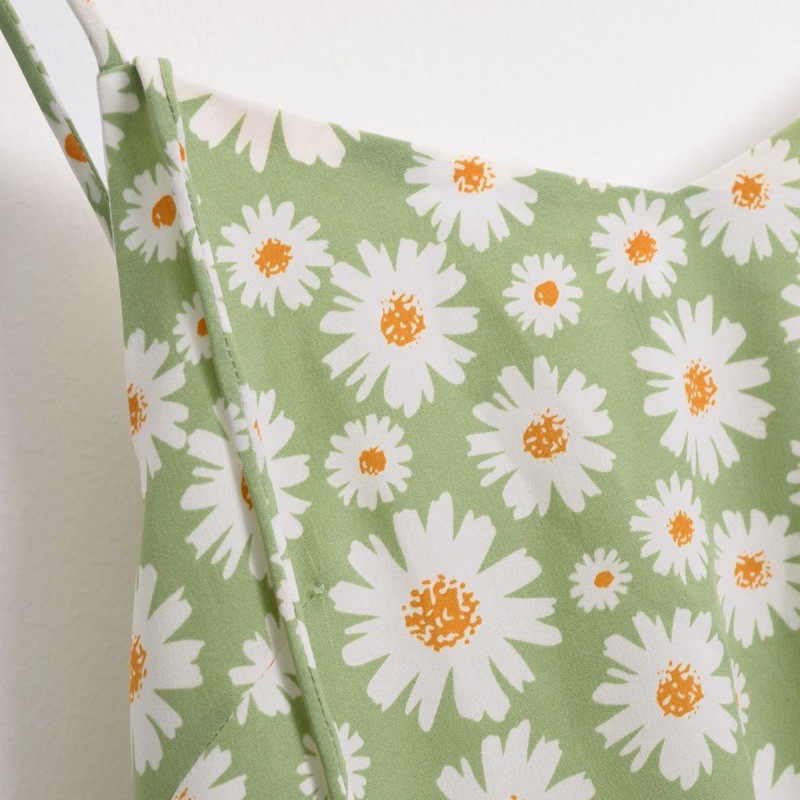 Váy hoa cúc hai dây, dáng dài, bao đẹp