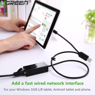 Cáp chuyển đổi USB 2.0 và Micro USB sang Lan 100Mbps Ugreen 30219