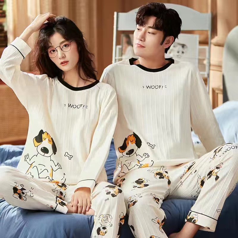 Bộ Đồ Ngủ Vải Satin Phong Cách Hàn Quốc Cho Cả Nam Và Nữ