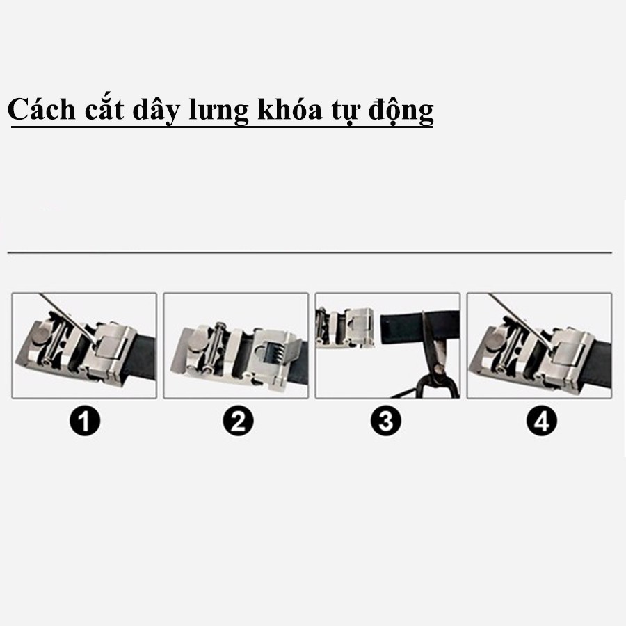 Thắt Lưng Da Nam Chính Hãng, Dây Nịt NC01, Khóa Kim Loại Tự động, Bản 3,5cm, Phù Hợp Mặc Quần Âu Công Sở