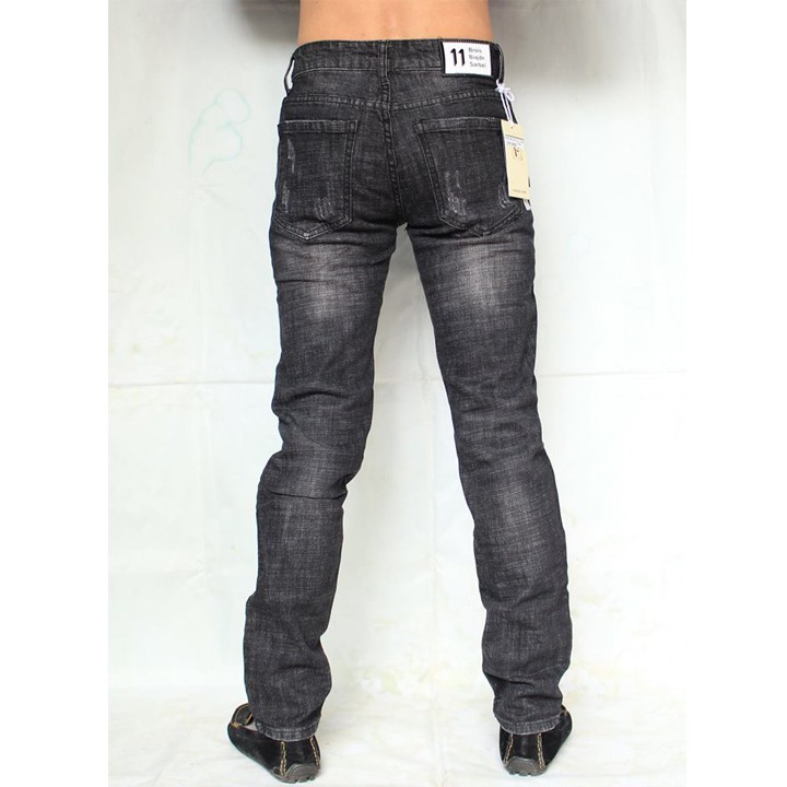 Quần Jean Đen Xước Nhẹ Dáng Ôm Ống Côn Thời Trang | BigBuy360 - bigbuy360.vn