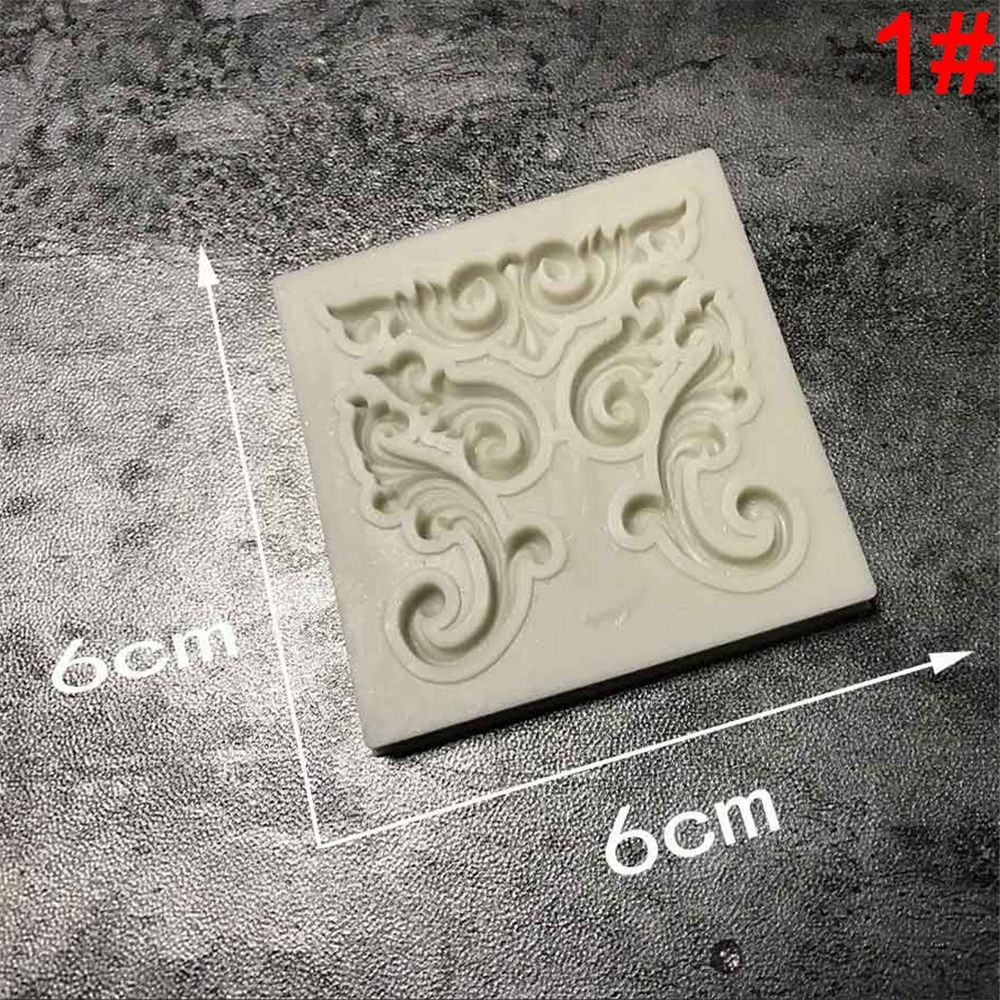 Khuôn fondant in nổi được làm từ silicone với họa tiết hình khung gương theo phong cách vintage , dùng trang trí bánh