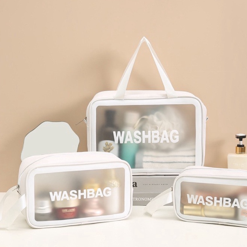 Túi Đựng Mỹ Phẩm Vật Dụng Du Lịch Washbag Chất Liệu PU TPU Chống Thấm 88249