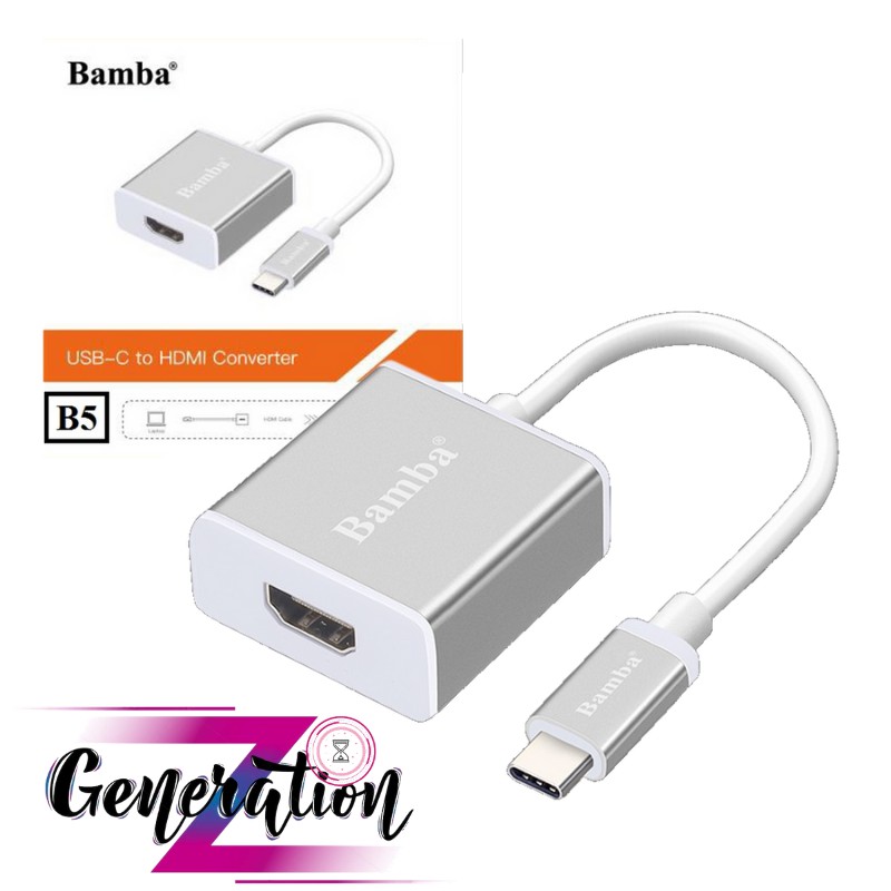 CÁP CHUYỂN USB TYPE-C RA HDMI BAMBA B5