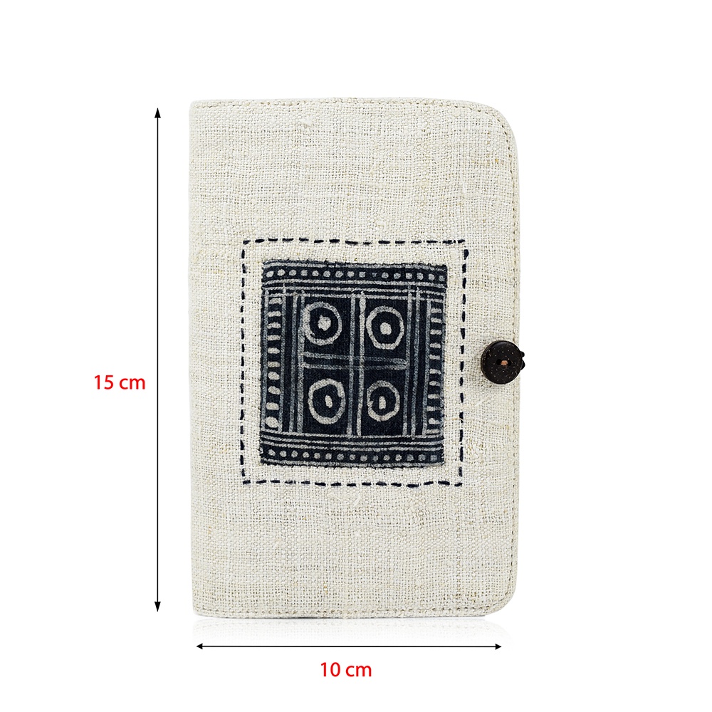 Bao passport thổ cẩm vẽ tay sáp ong Hmong PASSI HEMP - Tomato Handmade