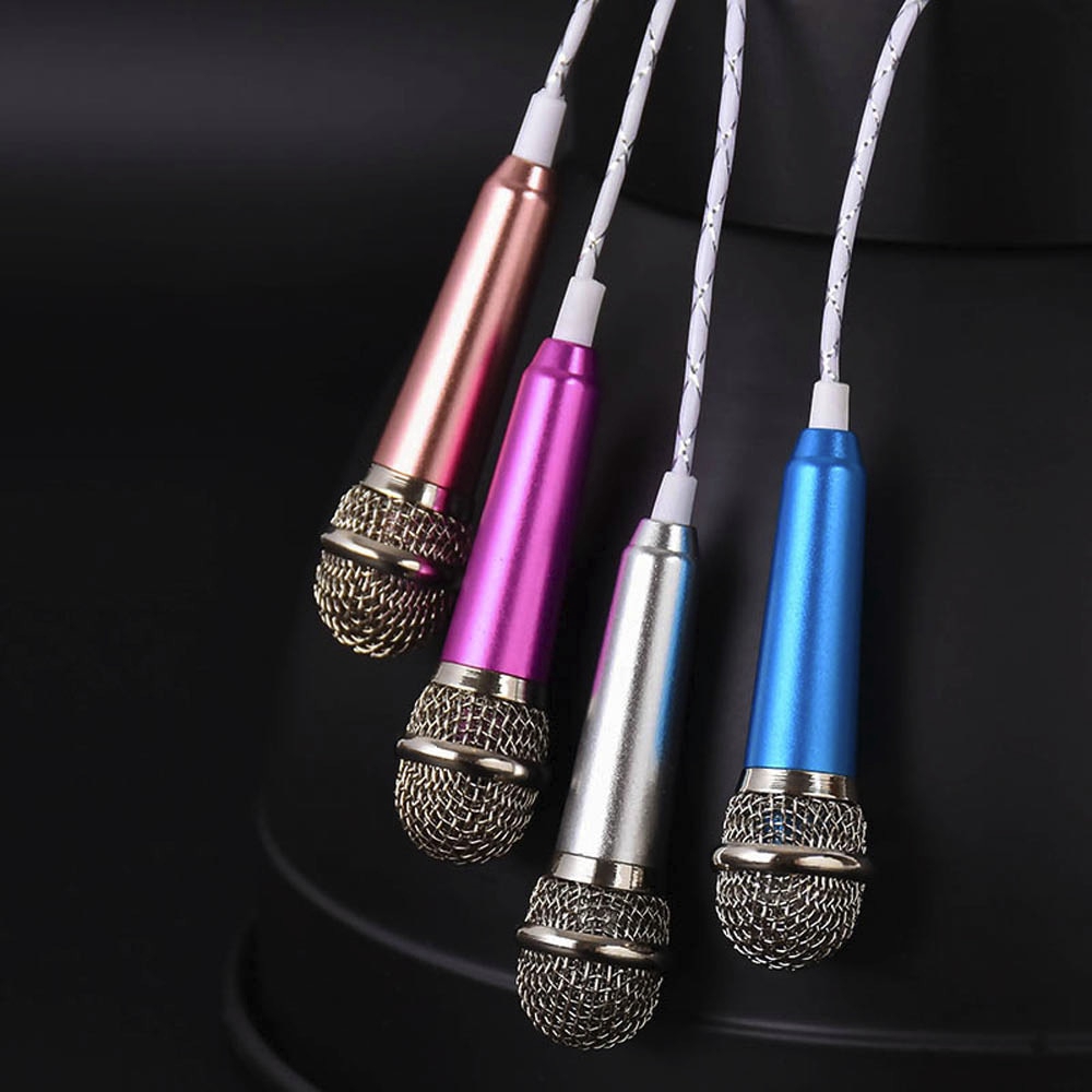 Micro Mini Hát Karaoke Tiêu Chuẩn Cao Kèm Dây Cáp Âm Thanh