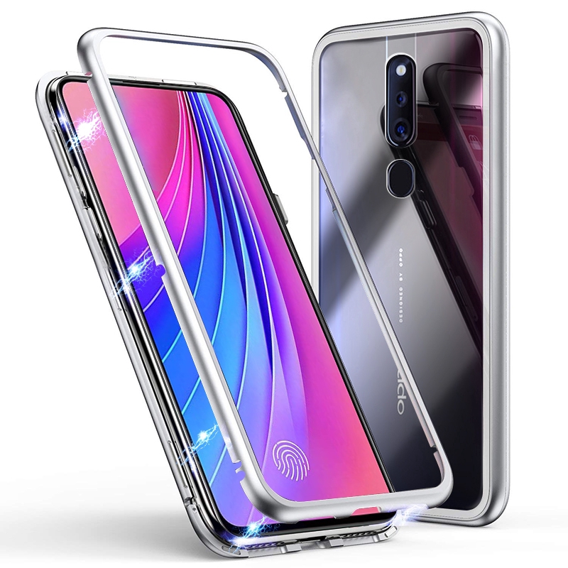 Tempered Glass Magnetic Phone Case For OPPO Reno 2 2f A5 A9 2020 F11 F9 F7 Pro A5S A3S Back Cover