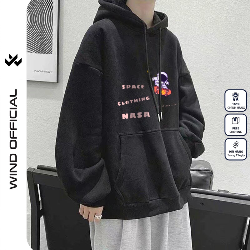[Mã SKAMFA2411 giảm 10% đơn 100K] Áo hoodie unisex WIND form rộng nỉ nam nữ NASA HD23 thời trang thu đông oversize | BigBuy360 - bigbuy360.vn