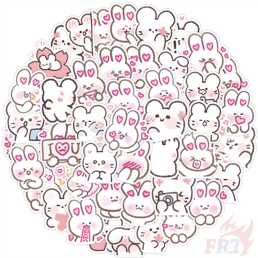 56 Chiếc / Bộ ☆ Hình Dán Thỏ KPOP ☆ Miếng Dán Đề Can Chống Thấm Nước Thời Trang Tự Làm