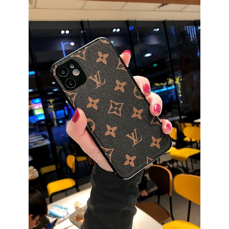 Ốp Điện Thoại Da Họa Tiết Hình Học Sang Trọng Cho Iphone 12 11 Mini Pro Xs Max Xr 7 8 Plus Se