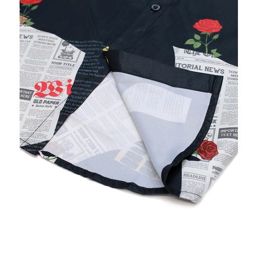 Áo Sơ Hoạ Tiết HOA HỒNG ĐEN Tay Ngắn Nam/Nữ Tóm Store .Chất lụa CAO CẤP | BigBuy360 - bigbuy360.vn