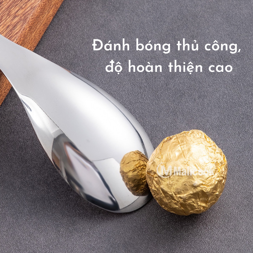 Thìa ăn phở, súp inox 304 Malicook  phong cách Châu Âu sang trọng cao cấp