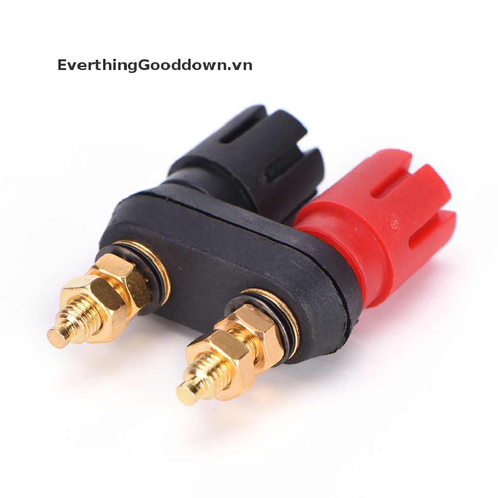 EverthingGooddown Dual Female Banana Plug Terminal Binding Post for Speaker Amplifier 4MM Hot Sale vn
