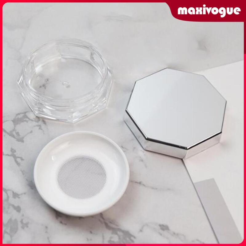 Hộp Nhựa Đựng Phấn Khoáng Trang Điểm Lấp Lánh DIY