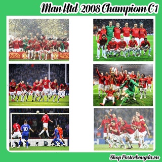 Poster Ký Ức Manchester United Uefa Champions League 2008