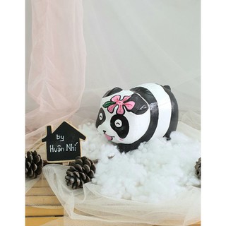 Heo đất handmade - panda