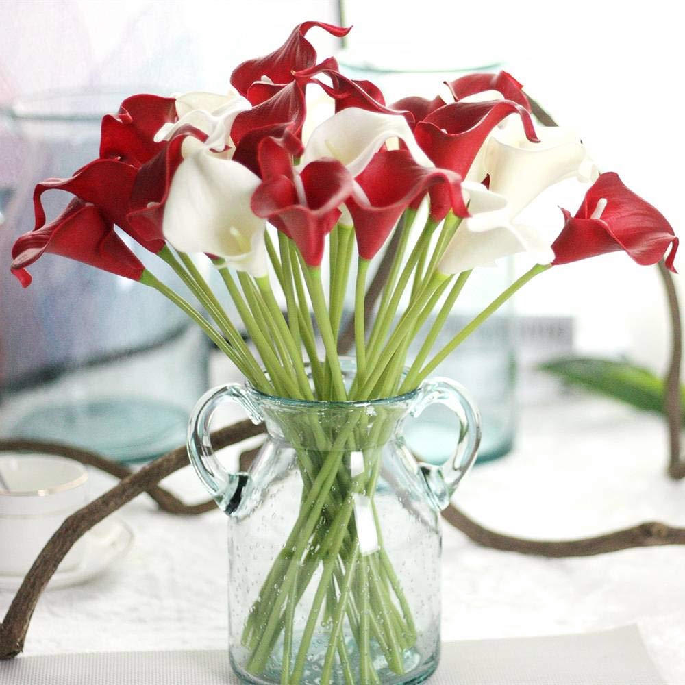Set 10 bông hoa lily giả xinh xắn trang trí nội thất
