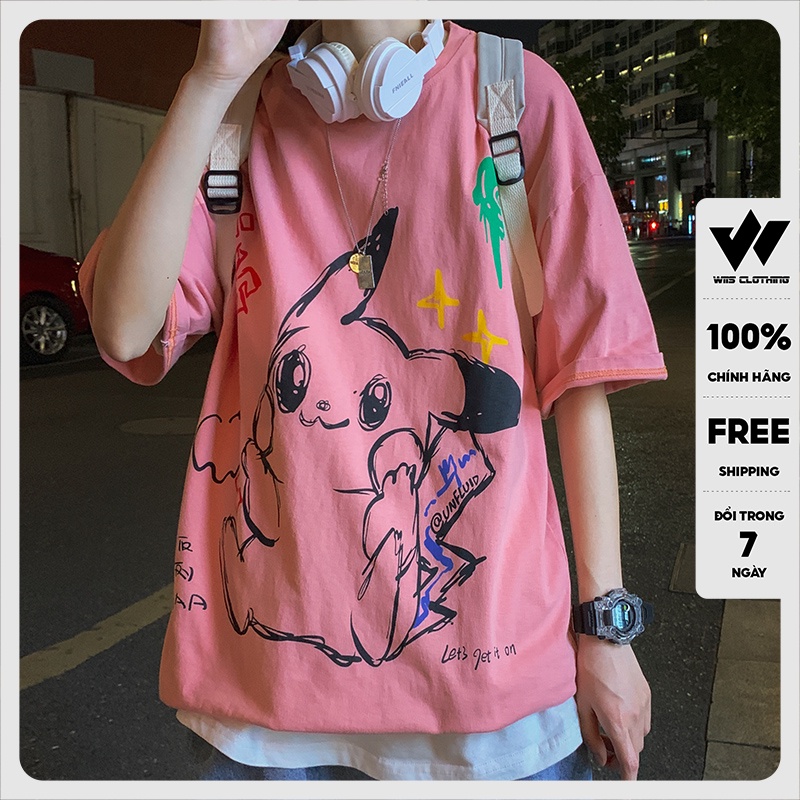 Áo phông tay lỡ WIIS unisex form rộng PIPIKA thời trang nam nữ oversize ulzzang