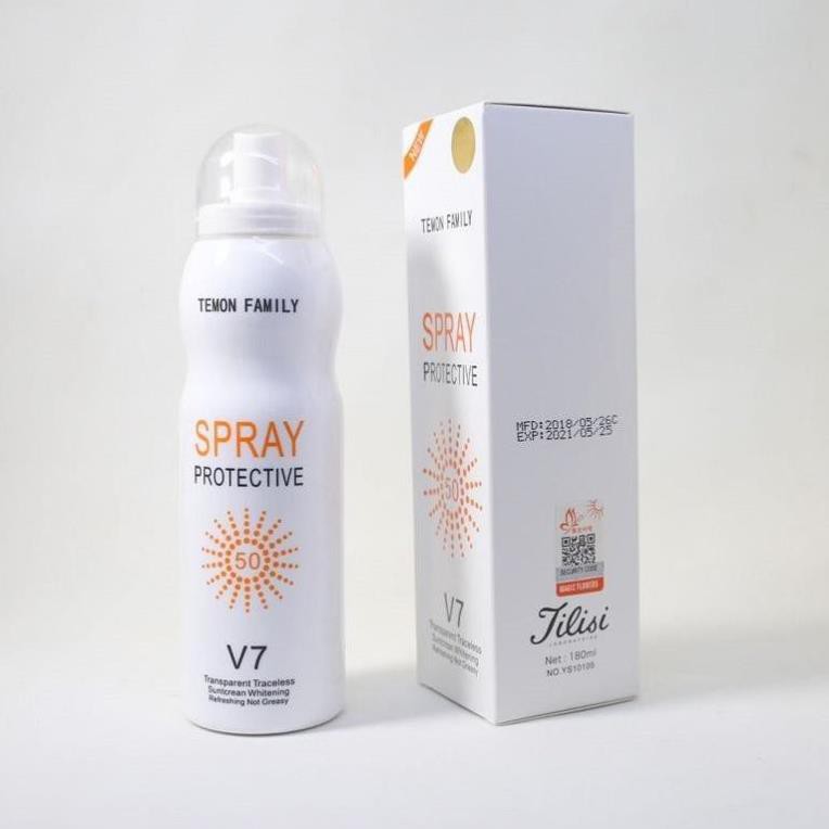 Xịt chống nắng body Hàn Quốc Sun V7 - Kem chống nắng body hiệu quả làm trắng da Sun V7 200ml