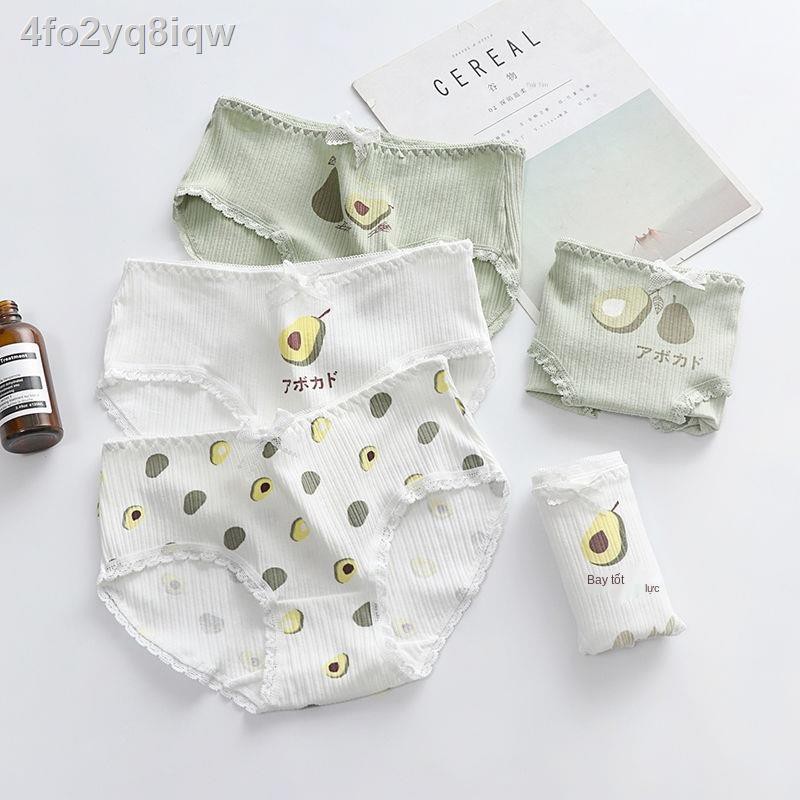 2/3/4/5 áo lót nữ cotton nguyên chất Hàn Quốc trung học cơ sở hạ eo sinh mùa hè quần sịp mỏng thoáng khí