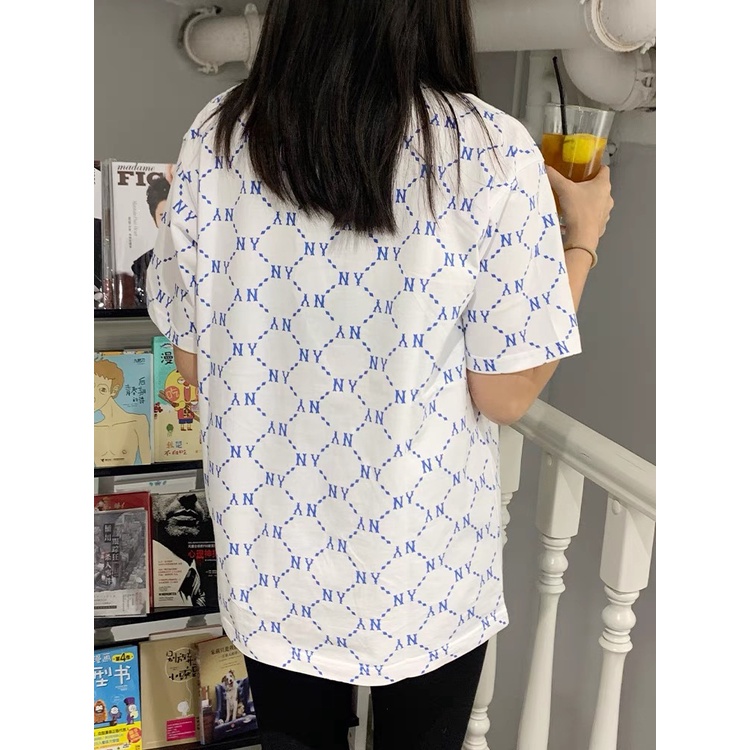 Mlb Áo Thun Tay Ngắn Chất Liệu Cotton In Họa Tiết Cho Nam Và Nữ