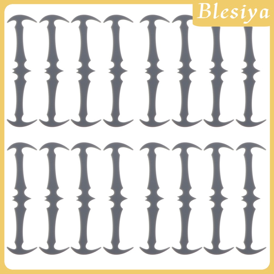 [Blesiya] Set 16 Dây Giày Silicon Đàn Hồi Không Cần Buộc