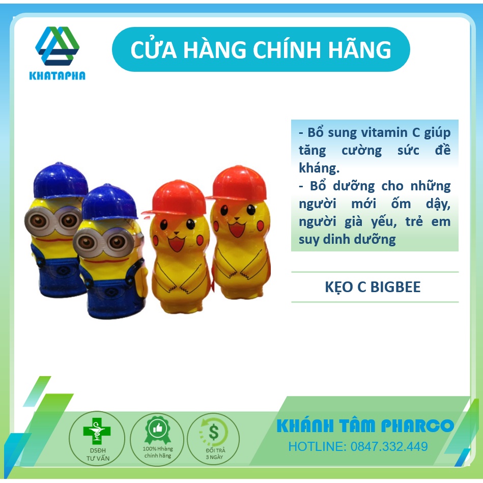 Kẹo C sữa ong chúa Bigbee [Minion/ Pikachu]