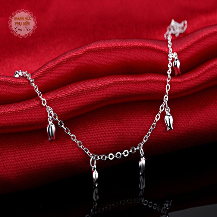 Lắc chân hoa hồng LC29 bạc S925, nhỏ xinh giá rẻ | BigBuy360 - bigbuy360.vn