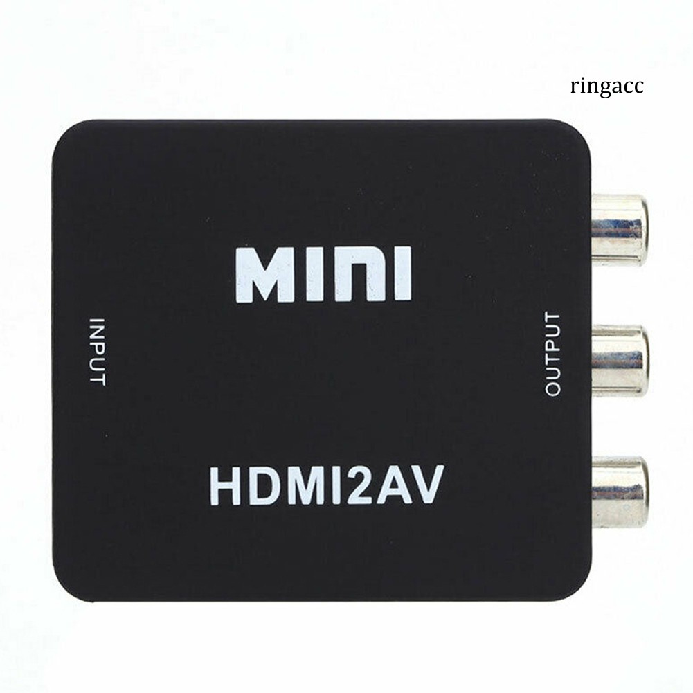 Bộ Chuyển Đổi Âm Thanh Từ Đầu Cắm Hdmi 1080p Sang Av Rca Kèm Phụ Kiện