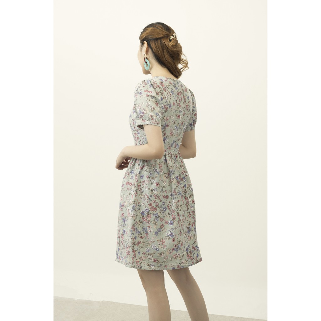 Đầm cổ tròn basic hoa summer nền navi 1VA1095  ADORE DRESS | BigBuy360 - bigbuy360.vn