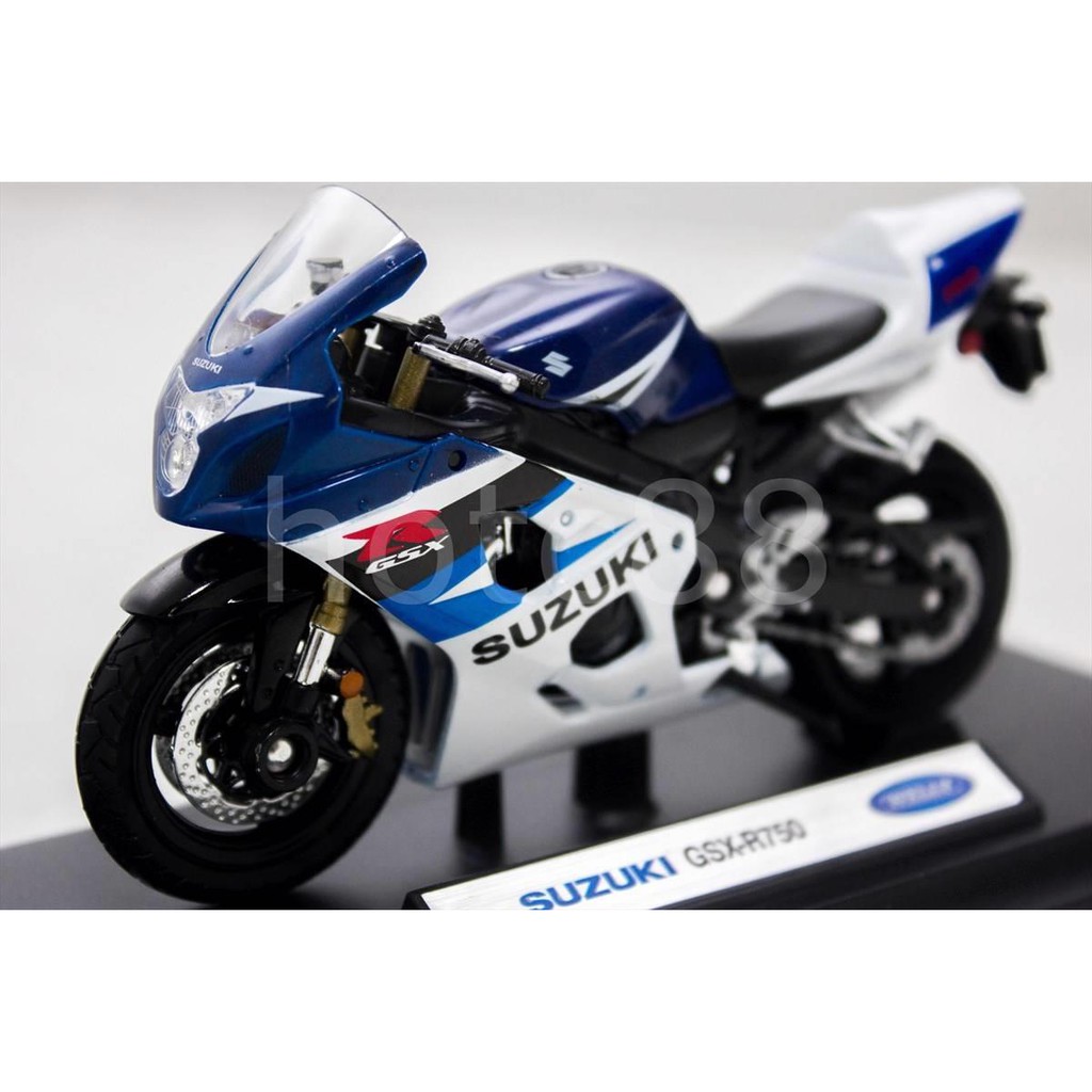 Mô Hình Xe Moto Suzuki GSX-750 Tỉ Lệ 1:18 - Welly - 8872