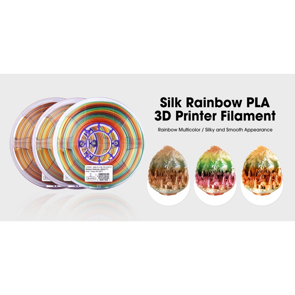 Nhựa in 3D ESUN eSilk PLA filament Rainbow Multicolor - 1.75mm - 1kg