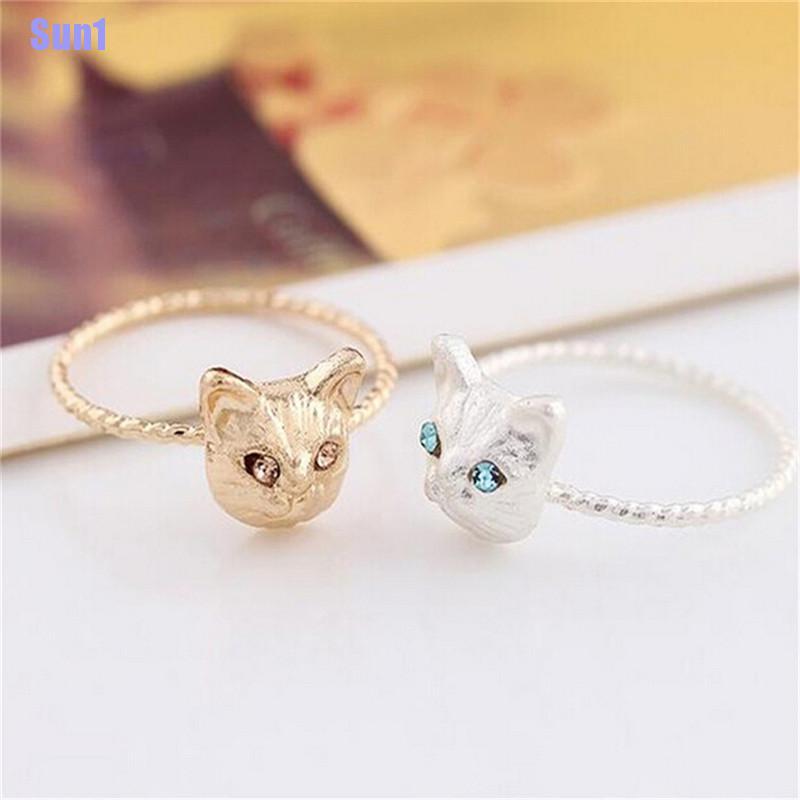 1 Nhẫn Hình Mèo Dễ Thương Cho Nữ