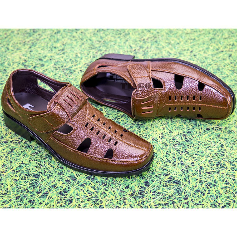 giày hè giày rọ sandal nam da bò thoáng mát 2021 mới nhất