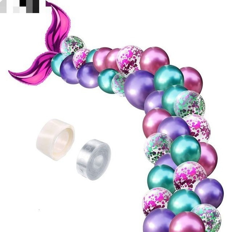 Set 44 Bong Bóng Hình Đuôi Nàng Tiên Cá
