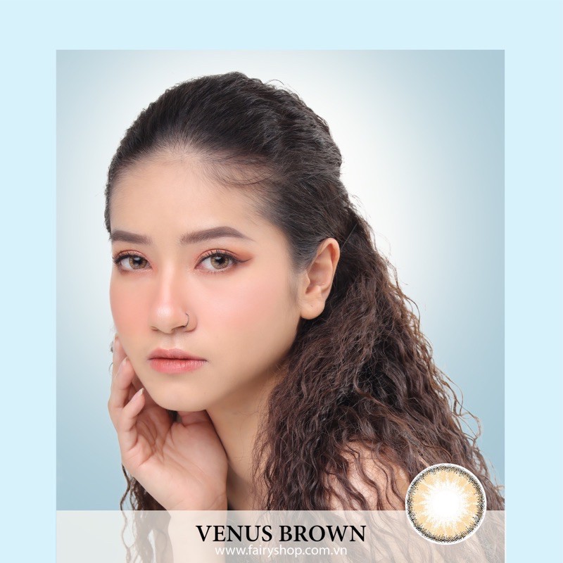 Áp tròng Venus Brown 14.0 - Kính Áp Tròng FAIRY SHOP CONTACT LENS - độ 0 đến 6