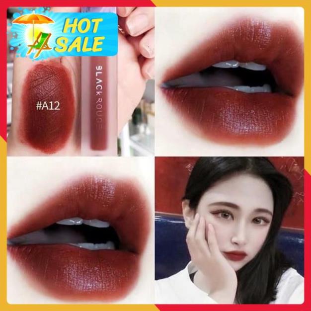 Son Black Rouge A12 ⚡️𝑪𝒉𝒖𝒂̂̉𝒏 𝑪𝒉𝒊́𝒏𝒉 𝑯𝒂̃𝒏𝒈 ⚡️ Son Màu Đỏ Nâu Trầm Siêu Hót | Thế Giới Skin Care