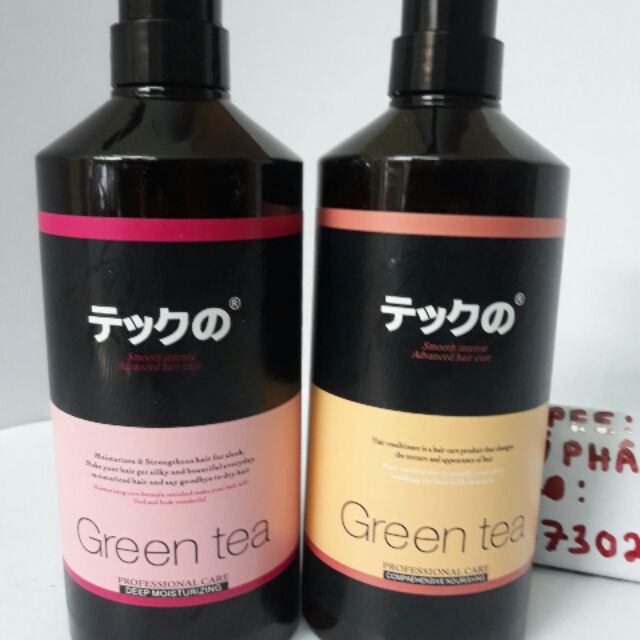 Dầu cặp gội xả cao cấp greentea nhật bản 750ml ×2